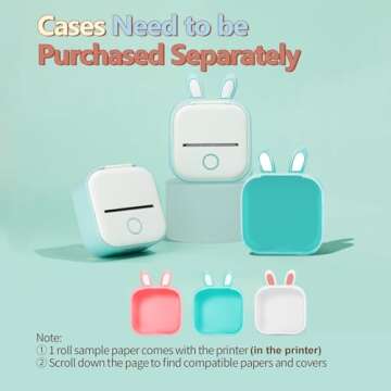 Memoking Mini Printer - Sticker Printer Mini Thermal Printer T02 Sticker Maker Machine Mini Portable Printer Pocket Printer Inkless Printer for Anatomy Flashcard, Journal, Note, Kids, Green