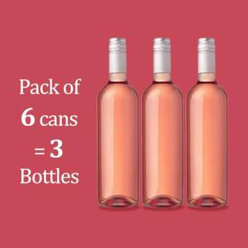 H2o (Excellent Acidity) R6 – The ONLY NA with Science Research | California Rose Non Alcoholic Wine Infused Refreshment, Jam-packed with flavor plus Hydrating Minerals (Larger 1.5x size Sparkling Rose, Pack of 6-12 Fl oz)