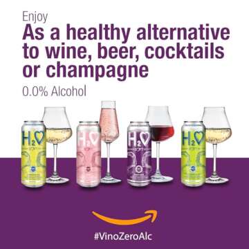 H2o (Excellent Acidity) R6 – The ONLY NA with Science Research | California Rose Non Alcoholic Wine Infused Refreshment, Jam-packed with flavor plus Hydrating Minerals (Larger 1.5x size Sparkling Rose, Pack of 6-12 Fl oz)