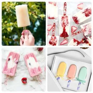 Colorful Reusable Acrylic Popsicle Sticks for DIY Crafts