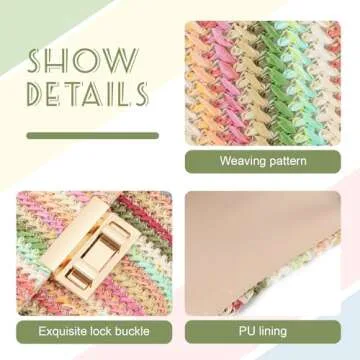 Oweisong Small Summer Straw Purse for Trendy Vacations