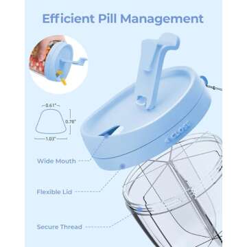 Cute 7 Compartment Pill Dispenser - Portable & Easy Access