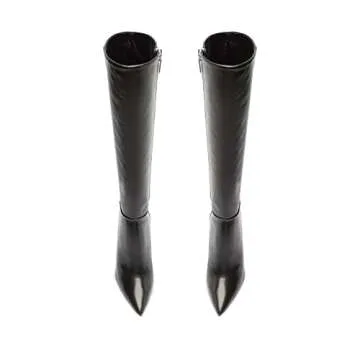 SCHUTZ Women's Mikki Up Boots, Black, 11 Medium US