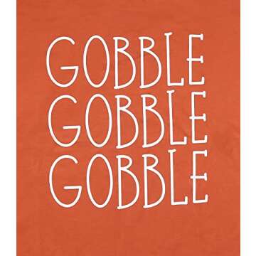 Gobble Gobble Gobble T Shirt for Women Funny Cute Thanksgiving Tshirts Tee Top Funny Cute Sayings T Shirts Tee Orange