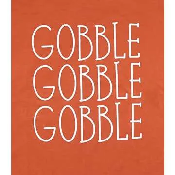 Gobble Gobble Gobble T Shirt for Women Funny Cute Thanksgiving Tshirts Tee Top Funny Cute Sayings T Shirts Tee Orange