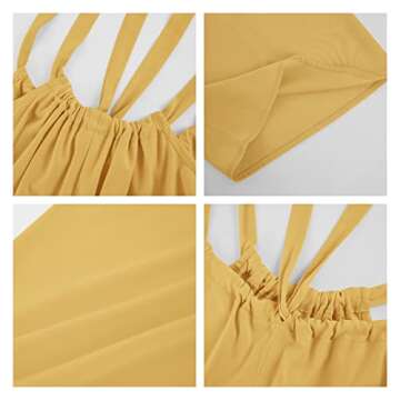 DOBULO Women's Sleek Sleeveless Suspender Jumpsuit