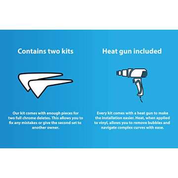 Nikola Pro Tesla Model 3 Full Chrome Delete Kit | Two Complete Kits Included | Made in USA | 3M 2080...