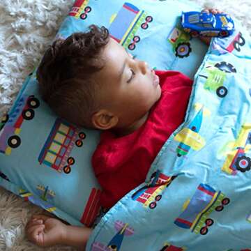 Wildkin Original Nap Mat with Reusable Pillow for Boys & Girls, Perfect for Elementary Daycare Sleep...