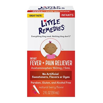 Little Remedies Baby Medicine, Infant Fever and Pain Relief with Acetaminophen, Berry Flavor, 2 Fl O...