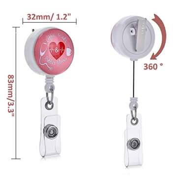 Nurse Badge Holder Reel Set - Fun and Durable ID Holders