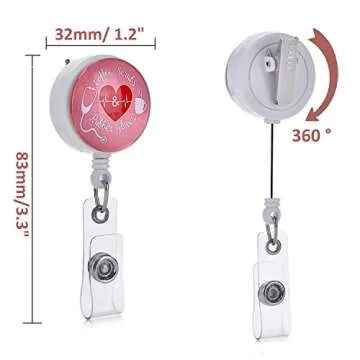 Nurse Badge Holder Reel Set - Fun and Durable ID Holders