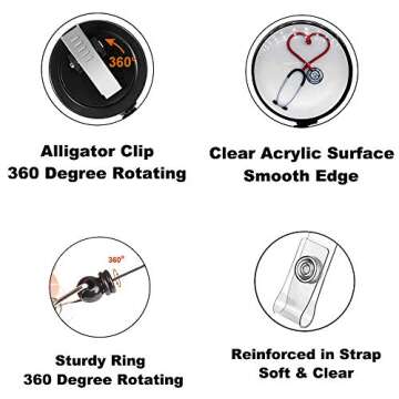 Nurse Badge Holder Reel Set - Fun and Durable ID Holders