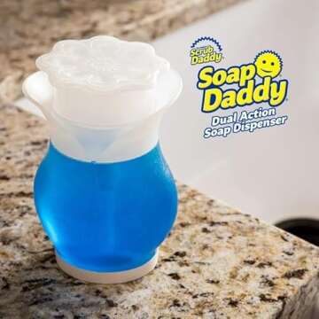 Generic Kitchen Soap Dispenser - Soap Daddy, Dual Action, Refillable, BPA Free Plastic
