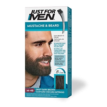 Just For Men Mustache & Beard, Beard Dye for Men with Brush Included for Easy Application, With Biot...