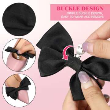 Holibanna Bow Knot Shoe Clips for Weddings & Parties