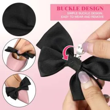 Holibanna Bow Knot Shoe Clips for Weddings & Parties