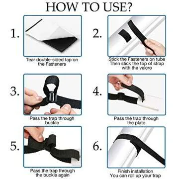 Durable Pool Solar Cover Reel Attachment Straps Kit