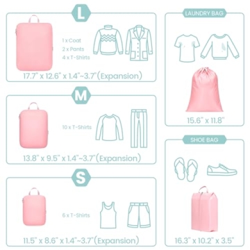 Cambond Compression Packing Cubes for Easy Travel Organization