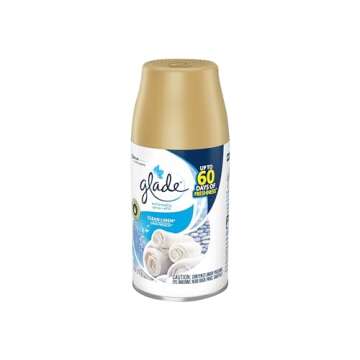 Glade Automatic Spray Refill and Holder Kit, Air Freshener for Home and Bathroom, Clean Linen, 6.2 Oz, 2 Count
