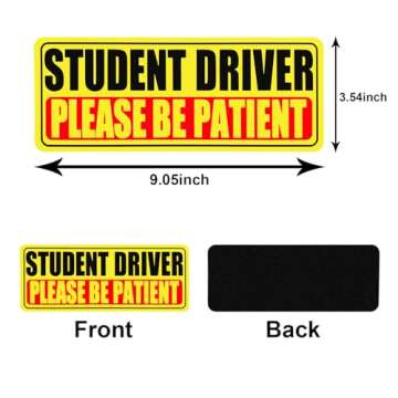Bright Reflective Student Driver Magnets for Safer Driving