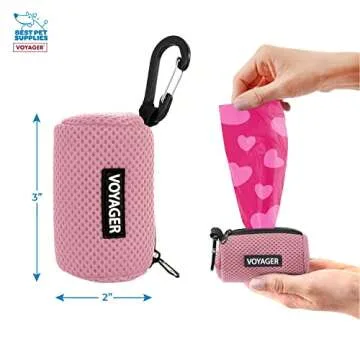 Best Pet Supplies Reusable Dog Poop Bag Holder Leash Attachment