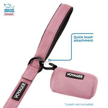 Best Pet Supplies Reusable Dog Poop Bag Holder Leash Attachment