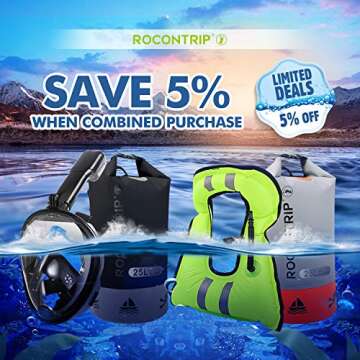 ROCONTRIP Waterproof Dry Bag Dry Sack 10L/25L/40L, Lightweight Waterproof Backpack for Kayaking, Bea...