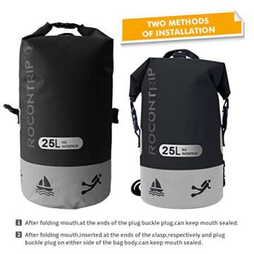 ROCONTRIP Waterproof Dry Bag for Kayaking, Camping, and More