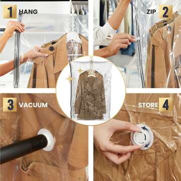 TAILI Space Saver Vacuum Storage Bags Set of 4