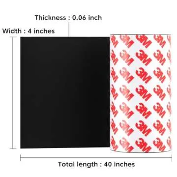 Non Slip Furniture Pads for Hardwood Floors, Cuttable Self Adhesive Silicone Anti Skid Pads Grippers for Furniture Electronics Home Appliances, 4 x 40 Inches (Black)