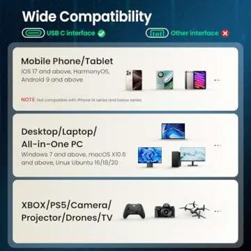 DIGIERA 1TB Magnetic Portable SSD, External SSD with Type-C USB 3.2 Gen 2x2, Speeds Up to 2000MB/s, Compact & Durable, Ideal for Content Creators, Photographers, Gamers, Black