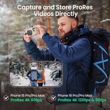 DIGIERA 1TB Magnetic Portable SSD, External SSD with Type-C USB 3.2 Gen 2x2, Speeds Up to 2000MB/s, Compact & Durable, Ideal for Content Creators, Photographers, Gamers, Black