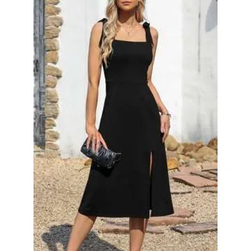 Elegant Dokotoo Square Neck Midi Dress for Women