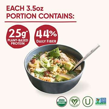 Tolerant Organic Red Lentil Rotini Pasta (8 oz, Case of 6) - Free from Allergens - Gluten Free, Vega...