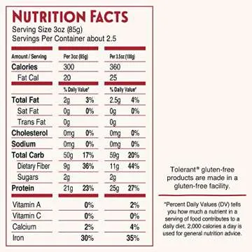 Tolerant Organic Red Lentil Rotini Pasta (8 oz, Case of 6) - Free from Allergens - Gluten Free, Vegan, Paleo, Plant Based Protein Pasta - Non GMO, Kosher - Made with 1 Single Ingredient