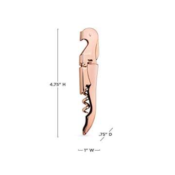 Viski Copper Corkscrew Opener with Foil Cutter
