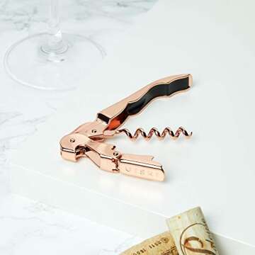 Viski Copper Corkscrew Opener with Foil Cutter