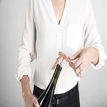 Viski Copper Corkscrew Opener with Foil Cutter