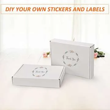HORLIMER 11x8x2 inches Shipping Boxes Set of 25, White Corrugated Cardboard Box Literature Mailer