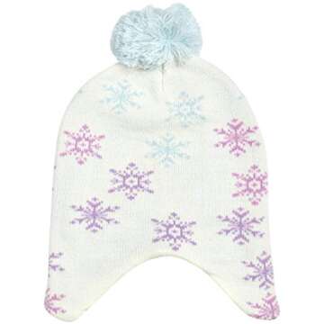Disney Girls Frozen Winter Hat and 2 Pair Gloves or Mittens (Age 2-7) (White/Purple Mittens, Age 2-4)