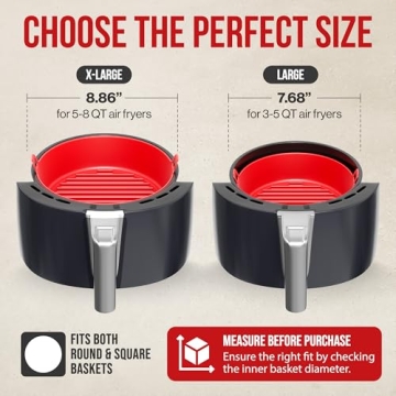 WAVELU Silicone Liner | Lasting & Easy Air Fryer Solution