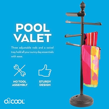 O2COOL Pool & Spa Valet for Towel Organization