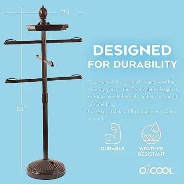 O2COOL Pool & Spa Valet for Towel Organization