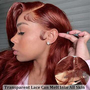 Reddish Brown Lace Front Wigs Human Hair for Women