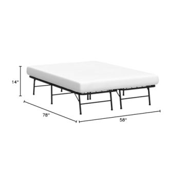 Linenspa Folding Metal Platform Bed Frame with Storage