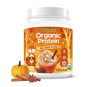 Orgain Pumpkin Spice Protein Powder for Plant-Based Nutrition