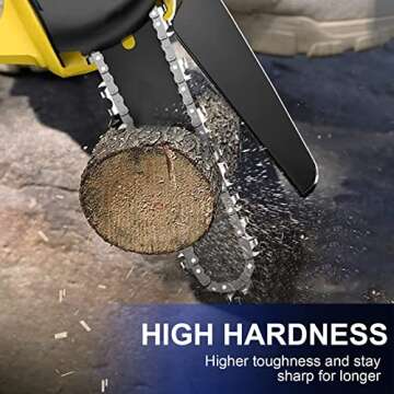 PANZHENG Mini Chainsaw Chain 6 Inch Replacement Guide Saw Chain for 6 inch Mini Cordless Electric Portable Battery Powered Handheld Chainsaw（4-Pack