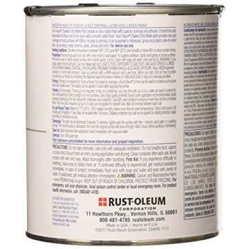 Rustoleum 285140 30 Oz Linen White Chalked Ultra Matte Paint