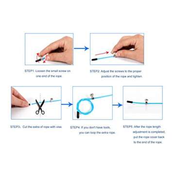 Amazon Basics Aluminum Handle Speed Jump Rope, Blue