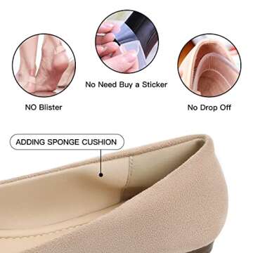 MUSSHOE Flat Shoes Women Pointed Toe Comfortable Slip on Women's Flats, Nude Suede 8